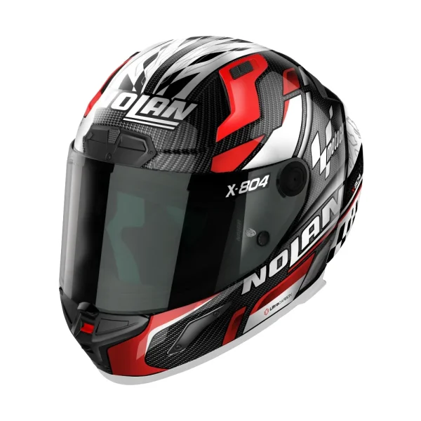 קסדה מלאה נולאן קרבון/ שחור/לבן/ אדום - NOLAN X-804 RS MOTO GP