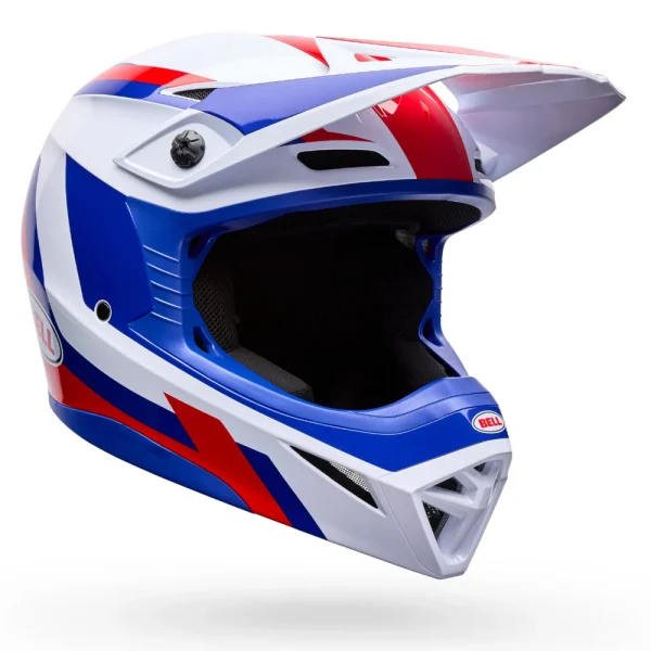 קסדת רכיבה בל לבן/כחול/ אדום - BELL MX-10 MIPS WHITE/ BLUE/ RED