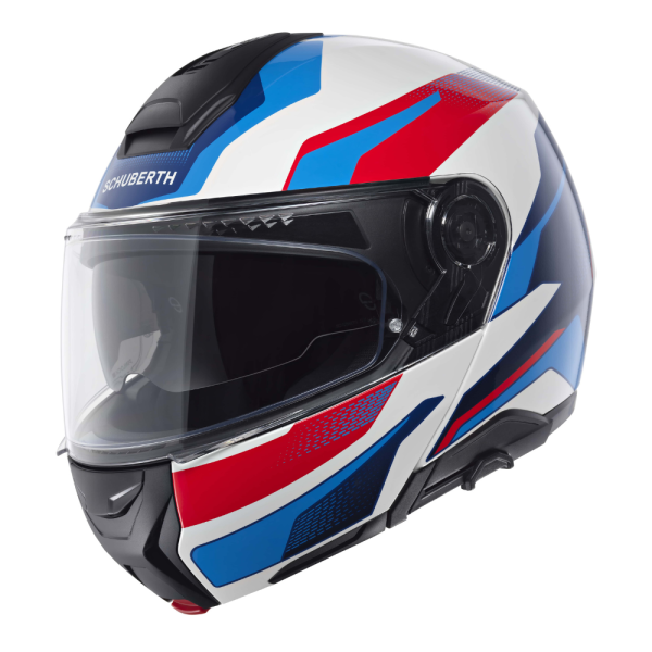 קסדה נפתחת שוברט לבן/ כחול/ אדום - SCHUBERTH CONCEPT TRACER BLUE