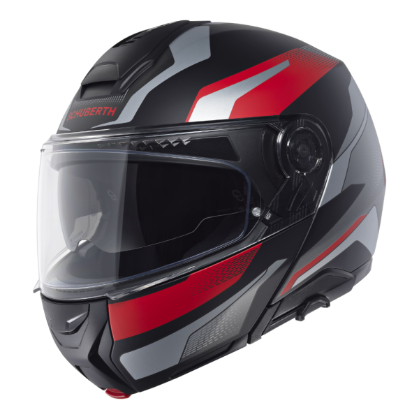 קסדה נפתחת שוברט אפור/ שחור/ אדום - SCHUBERTH CONCEPT TRACER RED